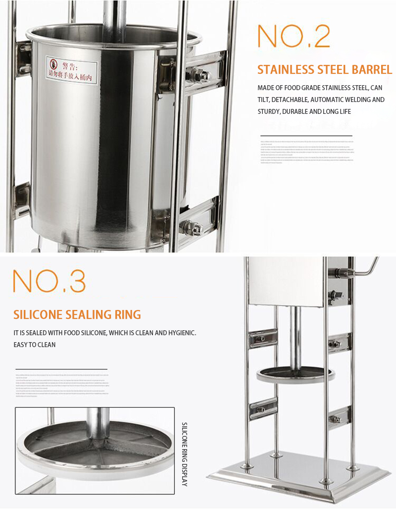 Sausage Stuffer Vertical 5L - Machine manuelle verticale de remplissage de