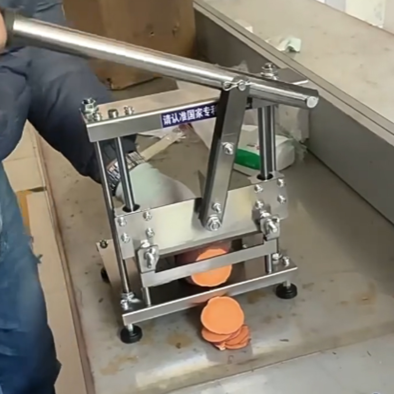 Frozen Meat Slicer Manual - Trancheuse manuelle de viande congelée, Machine
