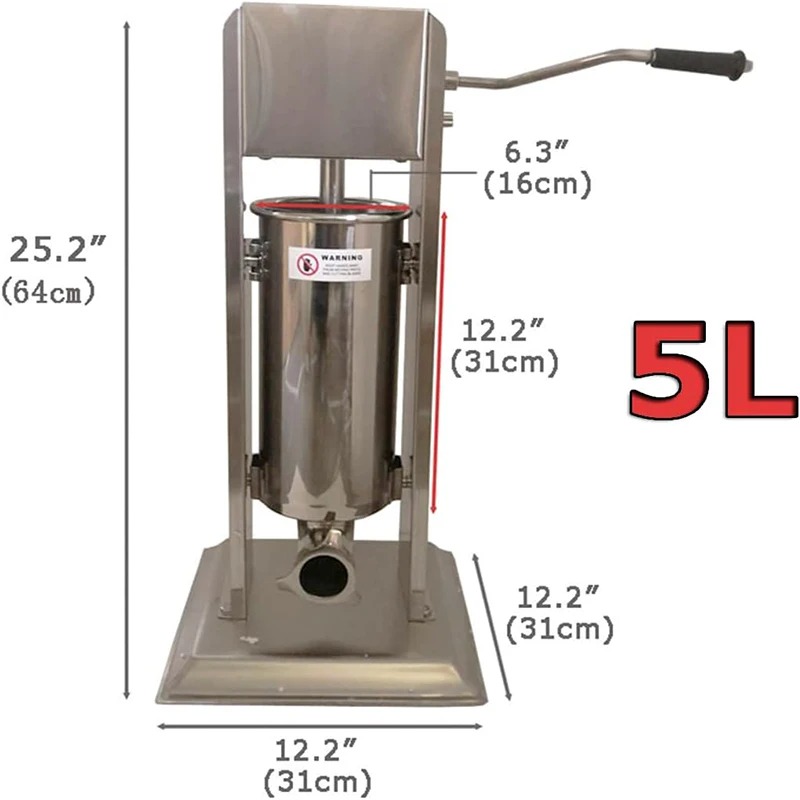 Remplisseur manuel de saucisse - Sausage Stuffer Vertical 5L avis et prix
