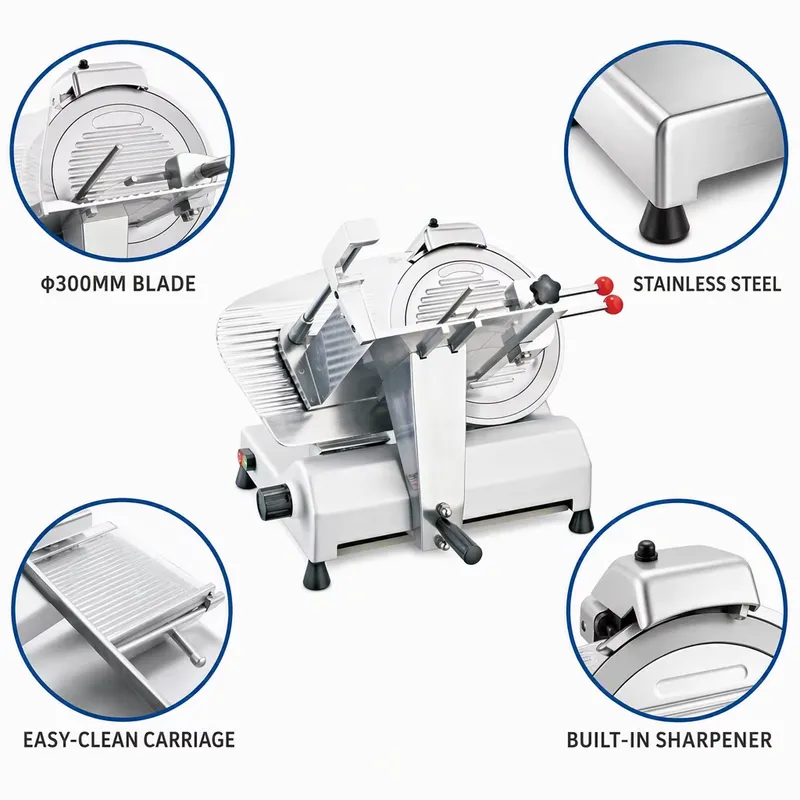 Coupe-viande électrique profes - Electric Deli Slicer 12 Inch avis et prix