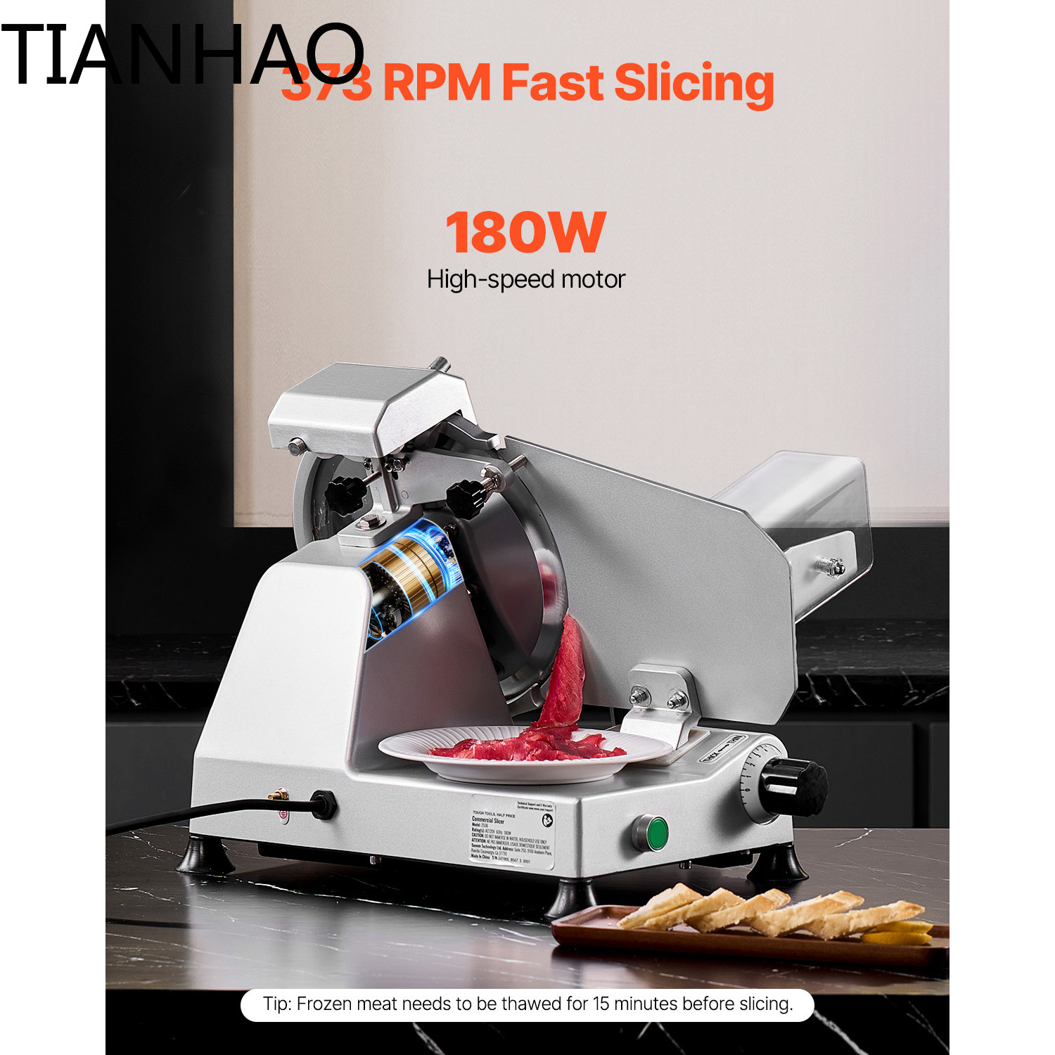 SucceBuy 10 pouces 180W tranch - Commercial Meat Slicer 10 Inch avis et prix